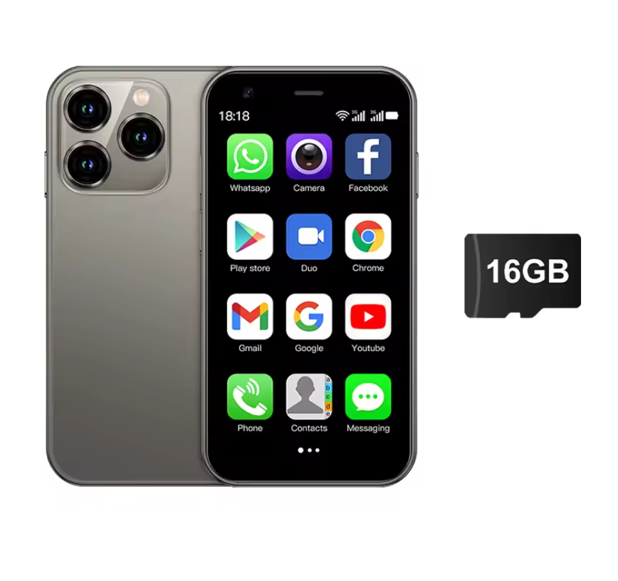 Mini Smartphone 3.0 Inch – Dual SIM Android Telefoon met WiFi, GPS en 16GB Opslag