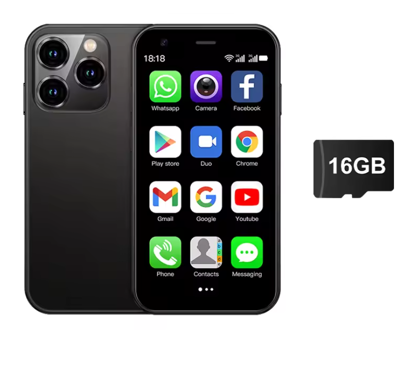 Mini Smartphone 3.0 Inch – Dual SIM Android Telefoon met WiFi, GPS en 16GB Opslag