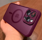 Magnetische Telefoonhoes met Lensbescherming – Matte Transparante Case met Schokabsorptie en Draadloos Opladen