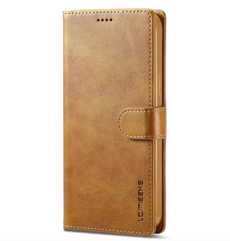 Leren Telefoonhoes met Magneetsluiting – Beschermende Flip Case met TPU Binnenkant