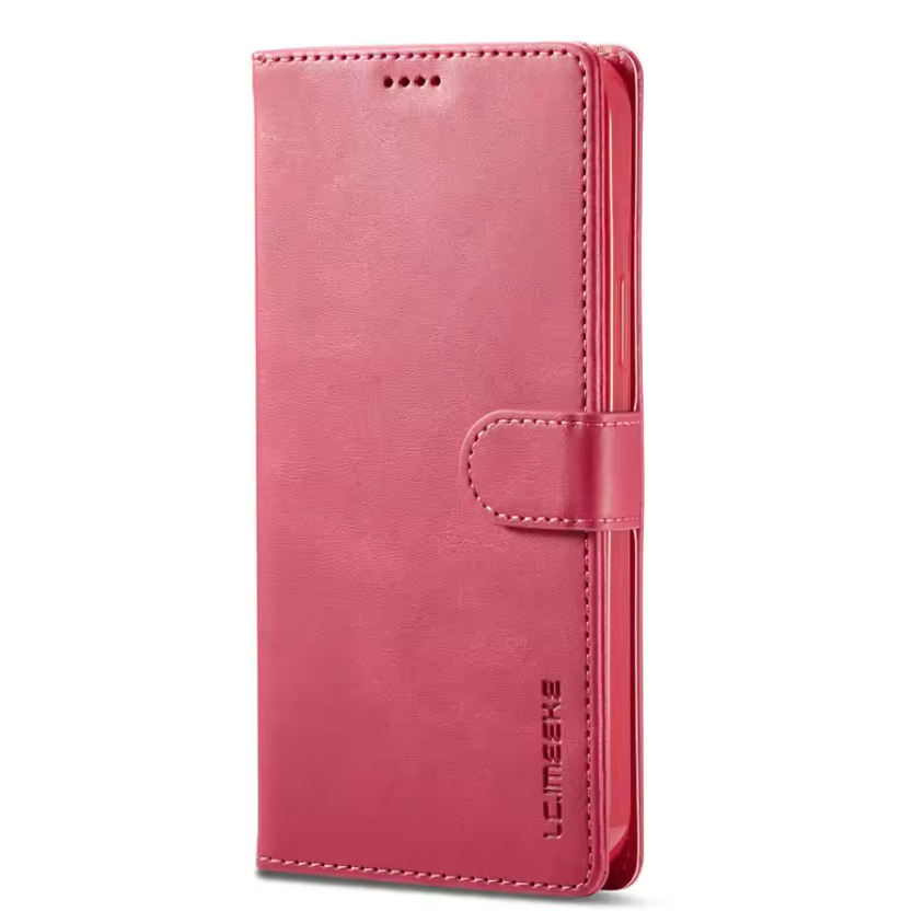 Leren Telefoonhoes met Magneetsluiting – Beschermende Flip Case met TPU Binnenkant