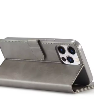 Leren Telefoonhoes met Magneetsluiting – Beschermende Flip Case met TPU Binnenkant
