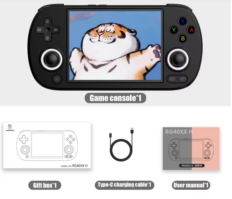 Retro Handheld Game Console – 4.0 Inch IPS Scherm, 64-bit Linux en Draagbaar Gaming Systeem