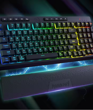 Draadloos Gaming Toetsenbord met RGB – 98 Toetsen, Macro Functies en Polssteun