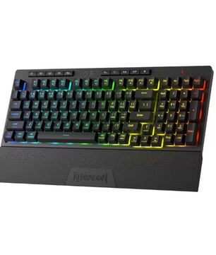 Draadloos Gaming Toetsenbord met RGB – 98 Toetsen, Macro Functies en Polssteun