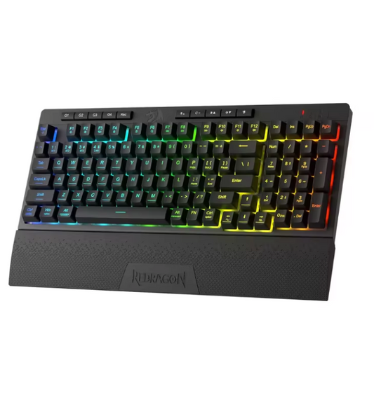 Draadloos Gaming Toetsenbord met RGB – 98 Toetsen, Macro Functies en Polssteun