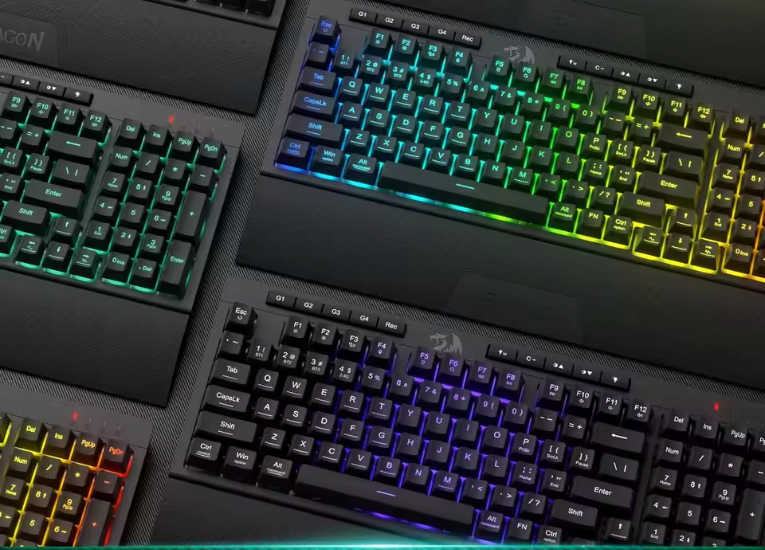 Draadloos Gaming Toetsenbord met RGB – 98 Toetsen, Macro Functies en Polssteun