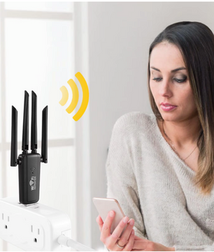 nterieur!  WiFi Versterker 300Mbps – Repeater met 4 Antennes en Groot Bereik