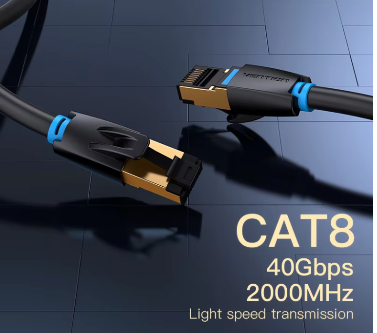 Cat8 Ethernet Kabel – 40Gbps SFTP Netwerkkabel met RJ45 Connector voor Router en Modem