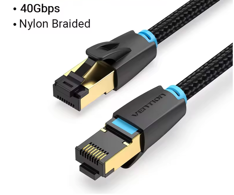 Cat8 Ethernet Kabel – 40Gbps SFTP Netwerkkabel met RJ45 Connector voor Router en Modem
