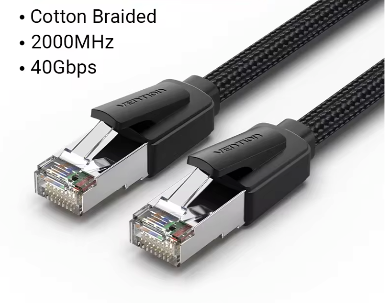 Cat8 Ethernet Kabel – 40Gbps SFTP Netwerkkabel met RJ45 Connector voor Router en Modem