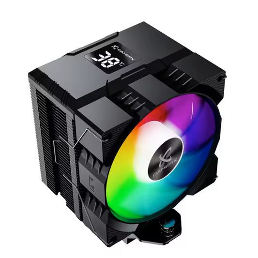 CPU Koeler met ARGB en Temperatuurdisplay – 4 Heatpipes LGA1700/AM5