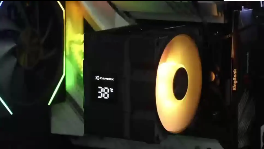 CPU Koeler met ARGB en Temperatuurdisplay – 4 Heatpipes LGA1700/AM5