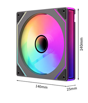 140mm PC Case Fan met ARGB – Stille Ventilator met Infinity Mirror Effect
