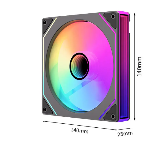 140mm PC Case Fan met ARGB – Stille Ventilator met Infinity Mirror Effect