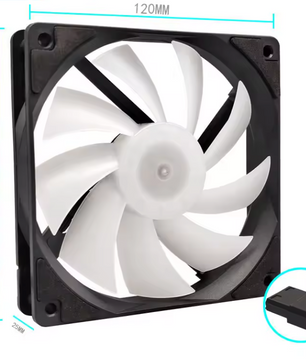120mm PC Case Fan met RGB – Stille Gaming Ventilator met Hoge Koelprestaties