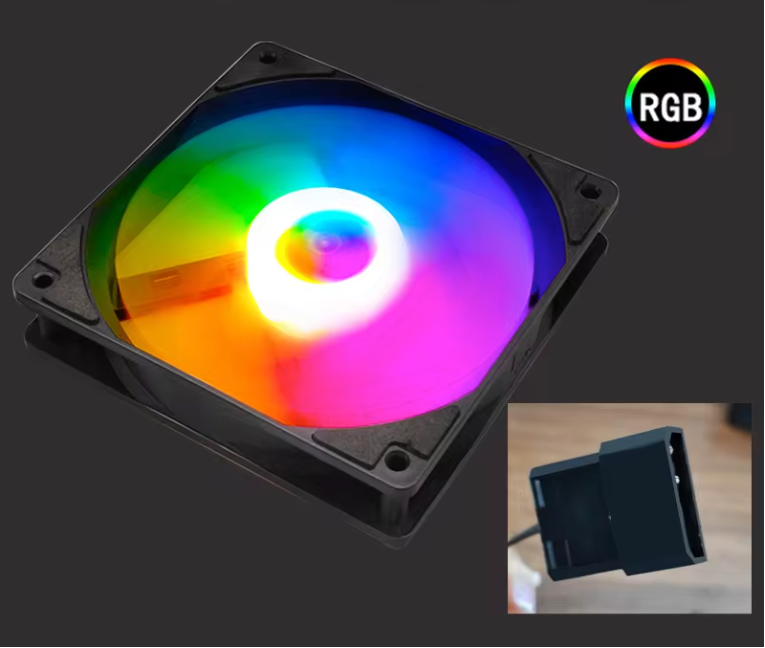 120mm PC Case Fan met RGB – Stille Gaming Ventilator met Hoge Koelprestaties