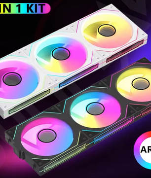 360mm PC Case Fan Set – 3×120mm ARGB met Infinity Mirror en Modulaire Koppeling
