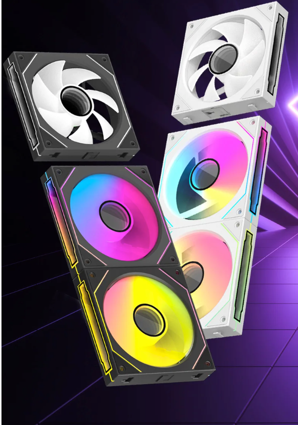 360mm PC Case Fan Set – 3×120mm ARGB met Infinity Mirror en Modulaire Koppeling