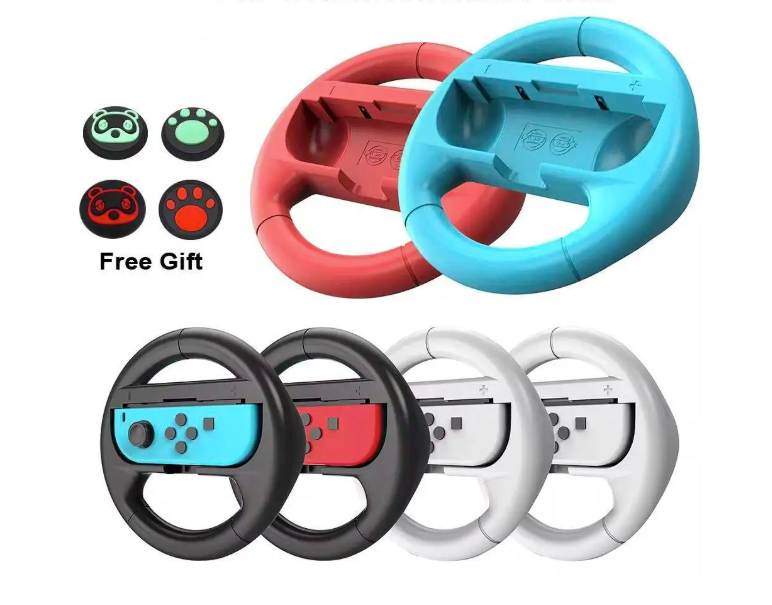 Set van 2 Racing Stuurwielen voor Joy-Con Controllers – Ergonomische Grip en Verbeterde Controle