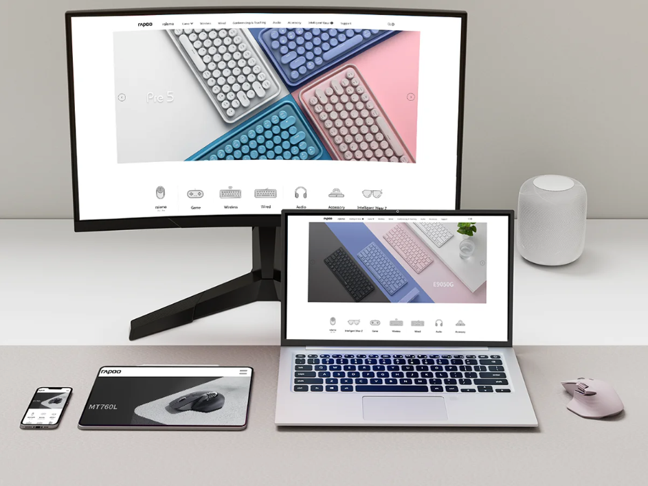 Ergonomische Draadloze Muis – Multi-Device Bluetooth, 4000 DPI en Oplaadbaar