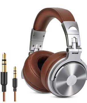 Studio Hoofdtelefoon met Microfoon – Over-Ear, HiFi Geluid en Opvouwbaar Design