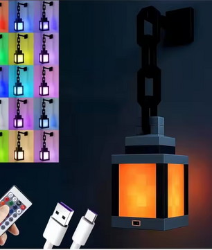 Pixel LED Nachtlamp – RGB 16 Kleuren, Afstandsbediening en Oplaadbaar Design