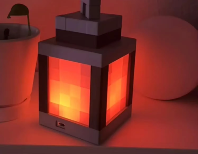 Pixel LED Nachtlamp – RGB 16 Kleuren, Afstandsbediening en Oplaadbaar Design