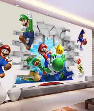 Game Thema Muursticker – Cartoon Gaming Decoratie voor Kinderkamer