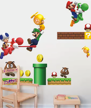 Game Thema Muursticker – Cartoon Gaming Decoratie voor Kinderkamer