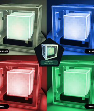 Pixel Beacon Lamp – LED Nachtlamp en Gaming Bureau Decoratie Oplaadbaar