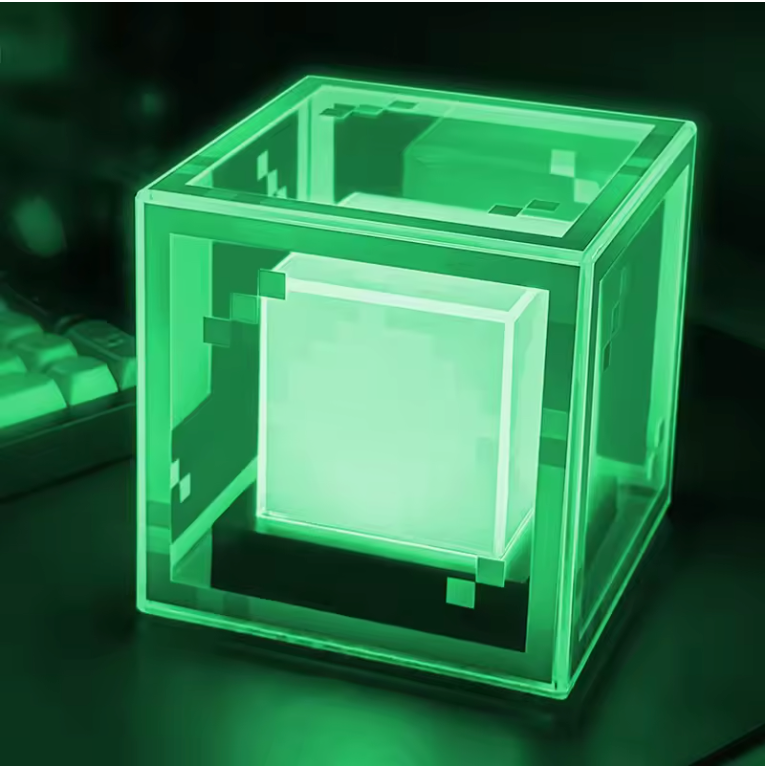 Pixel Beacon Lamp – LED Nachtlamp en Gaming Bureau Decoratie Oplaadbaar