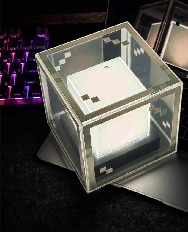 Pixel Beacon Lamp – LED Nachtlamp en Gaming Bureau Decoratie Oplaadbaar