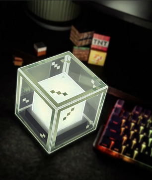 Pixel Beacon Lamp – LED Nachtlamp en Gaming Bureau Decoratie Oplaadbaar