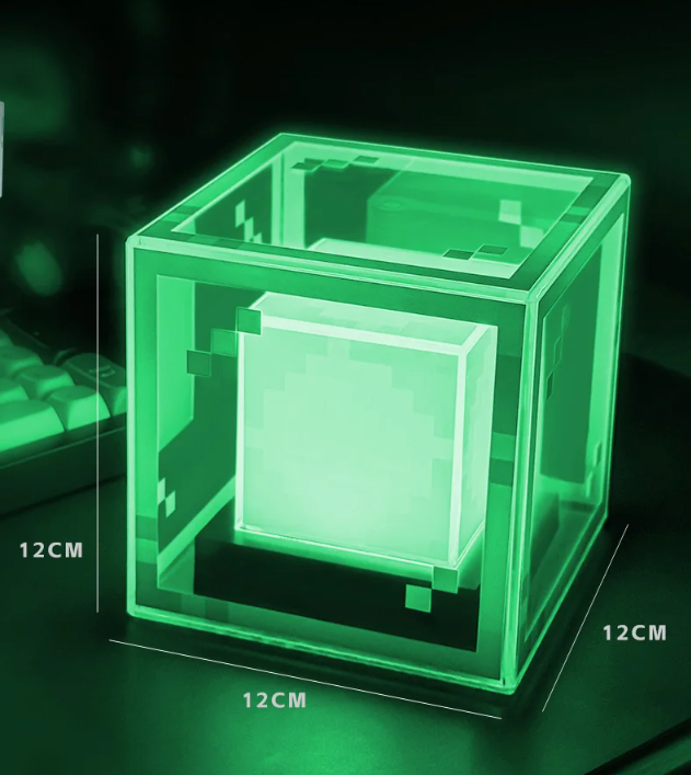 Pixel Beacon Lamp – LED Nachtlamp en Gaming Bureau Decoratie Oplaadbaar