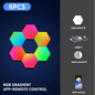 RGB Hexagon Wandlamp Set – Slimme LED Panelen met App en Muziek Sync
