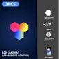 RGB Hexagon Wandlamp Set – Slimme LED Panelen met App en Muziek Sync