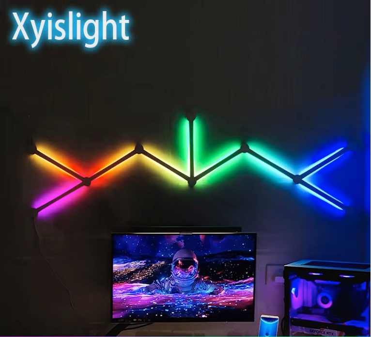 RGB DIY Wandlamp Panelen – Slimme LED Lichtstrips met App en Muziekreactie