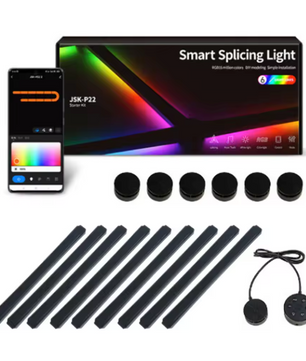 RGB DIY Wandlamp Panelen – Slimme LED Lichtstrips met App en Muziekreactie