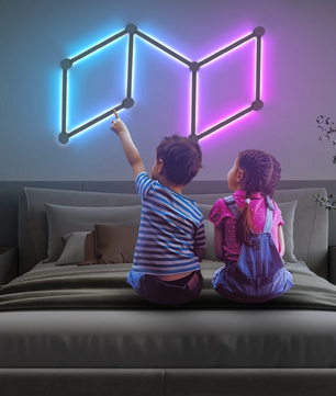 RGB DIY Wandlamp Panelen – Slimme LED Lichtstrips met App en Muziekreactie