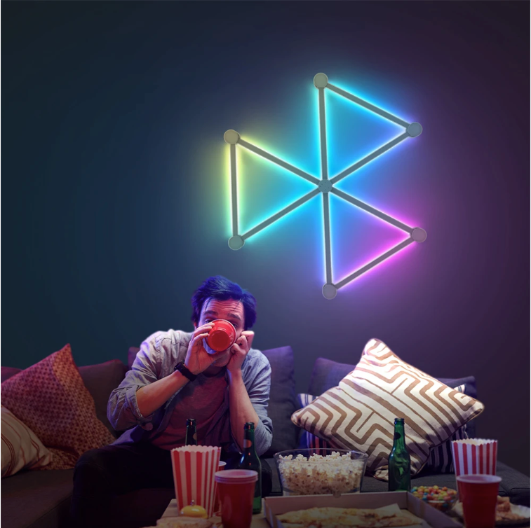 RGB DIY Wandlamp Panelen – Slimme LED Lichtstrips met App en Muziekreactie