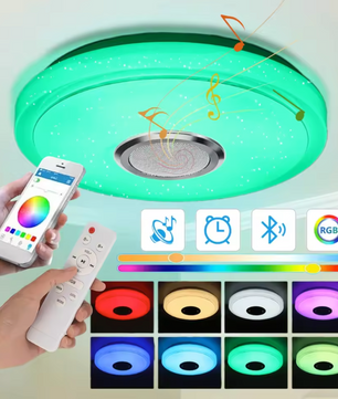 RGB LED Plafondlamp met Bluetooth Speaker – Dimbaar en App Bediening