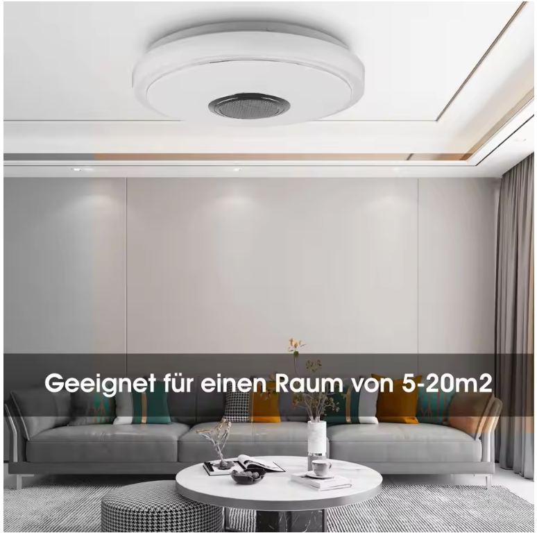 RGB LED Plafondlamp met Bluetooth Speaker – Dimbaar en App Bediening