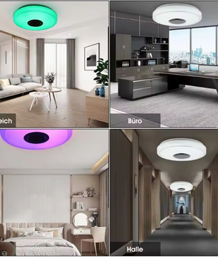 RGB LED Plafondlamp met Bluetooth Speaker – Dimbaar en App Bediening