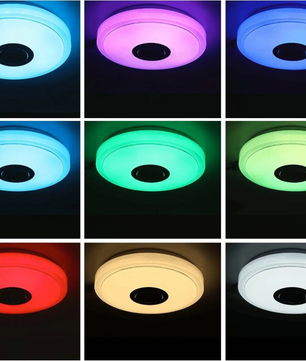 RGB LED Plafondlamp met Bluetooth Speaker – Dimbaar en App Bediening