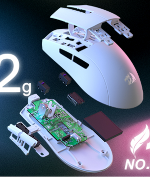 Ultra Lichtgewicht Gaming Muis – 42g, 12400 DPI en 5 Programmeerbare Knoppen