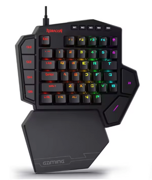 One-Handed Gaming Keypad – RGB Verlichting, 42 Toetsen en Polssteun