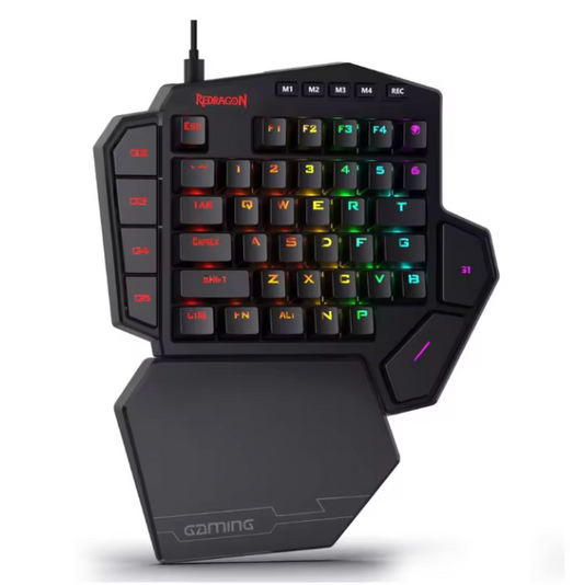 One-Handed Gaming Keypad – RGB Verlichting, 42 Toetsen en Polssteun