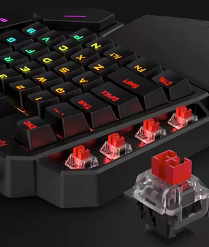 Draadloos One-Handed Gaming Keypad – RGB, 42 Toetsen en Macro Functies