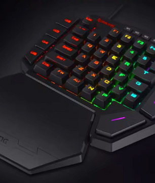 One-Handed Gaming Keypad – RGB Verlichting, 42 Toetsen en Polssteun
